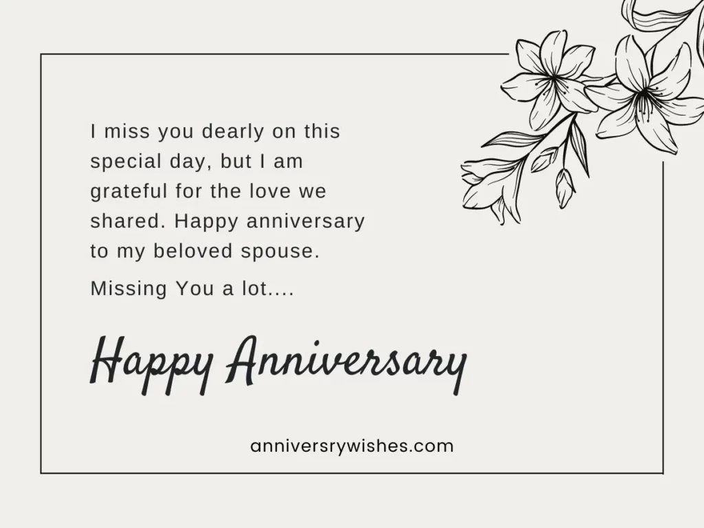 Remembering My Love: Anniversary Message for Late Husband ...