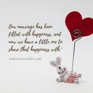 First Wedding Anniversary with Baby Quotes